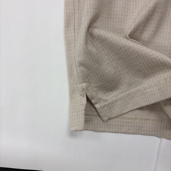 Jos A Bank Leadbetter Golf Shirt Men M Beige 100% Cotton Stays Cool Tech NEW - Picture 3 of 7